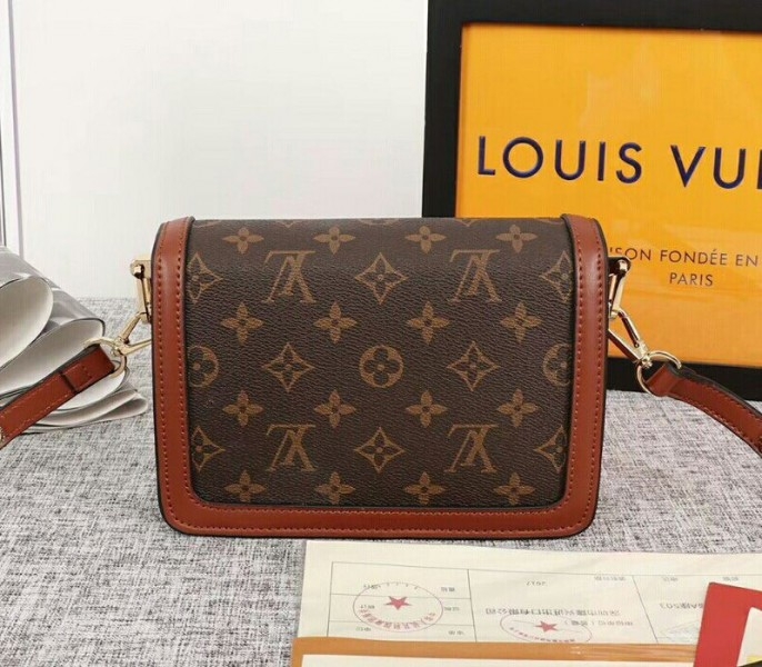 Louis Vuitton Monogram Reverse Canvas Mini Dauphine Bag angle 3