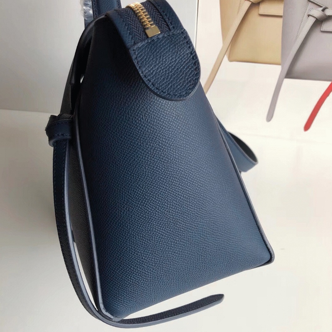Celine Micro Belt Bag Knockoff in Navy Blue angle 3