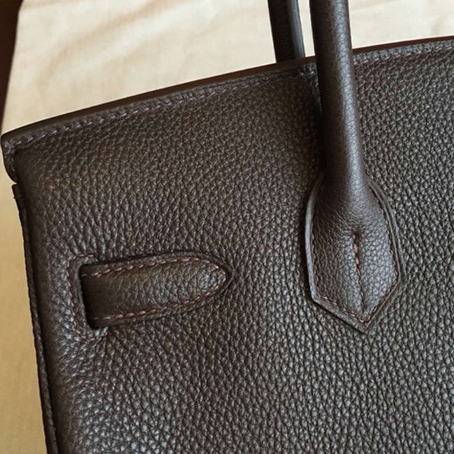 Cafe Color AAA Hermes Birkin 30cm Counterfeit Bag angle 5