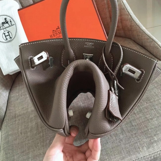 Etoupe Best Value Replica Hermes Birkin 35CM Purse angle 5