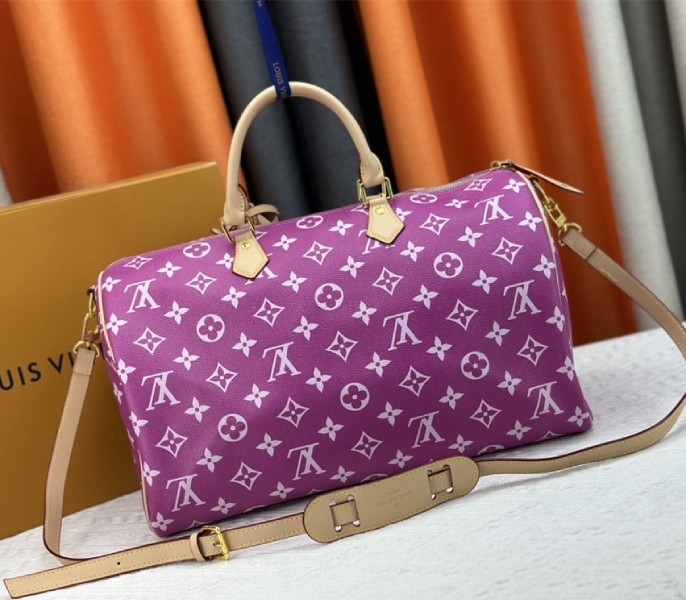 Louis Vuitton Speedy P9 Bandouliere 40 Bag In Pink Purple angle 4