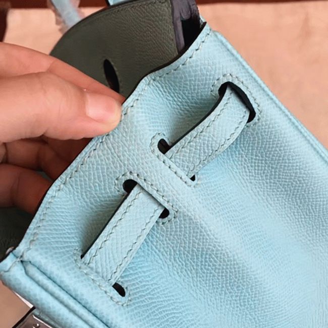 Blue Atoll Hermes Birkin 25CM High-End Replica angle 5
