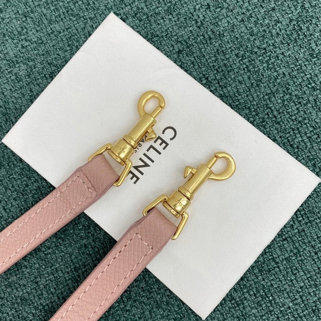 Celine Belt Nano Bag Faux in Vintage Pink angle 5