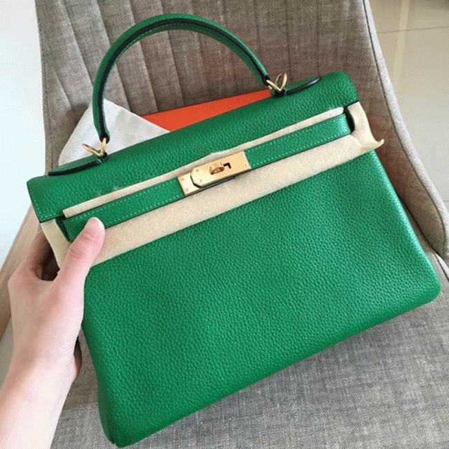 Bamboo Clemence Knockoff Hermes Kelly Retourne 32cm Soft Tote