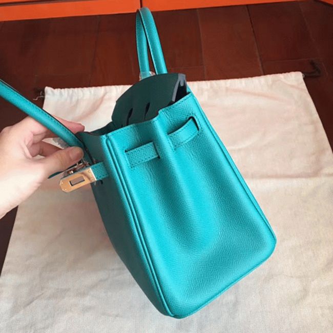 Blue Paon Hermes Birkin 25cm High-End Replica angle 5