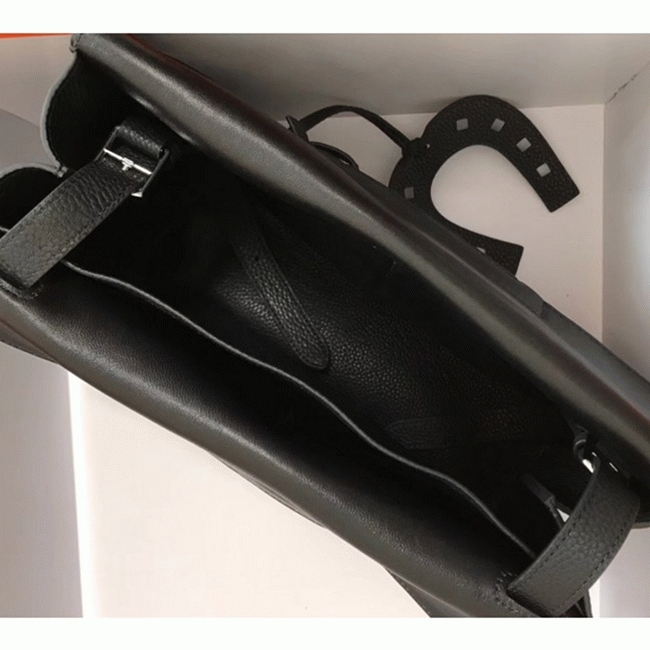 Black Replica Hermes Halzan Multi-Way Handbag angle 2