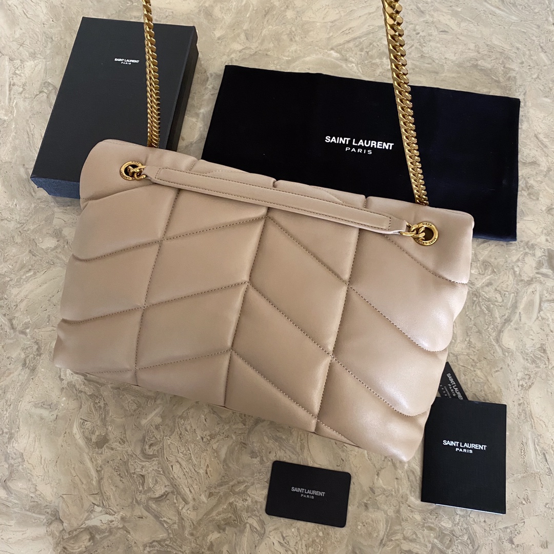 PUFFER LARGE BAG IN QUILTED LAMBSKIN angle 5