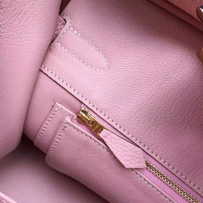Pink Designer Knockoff Hermes Birkin 35cm Handbag angle 5