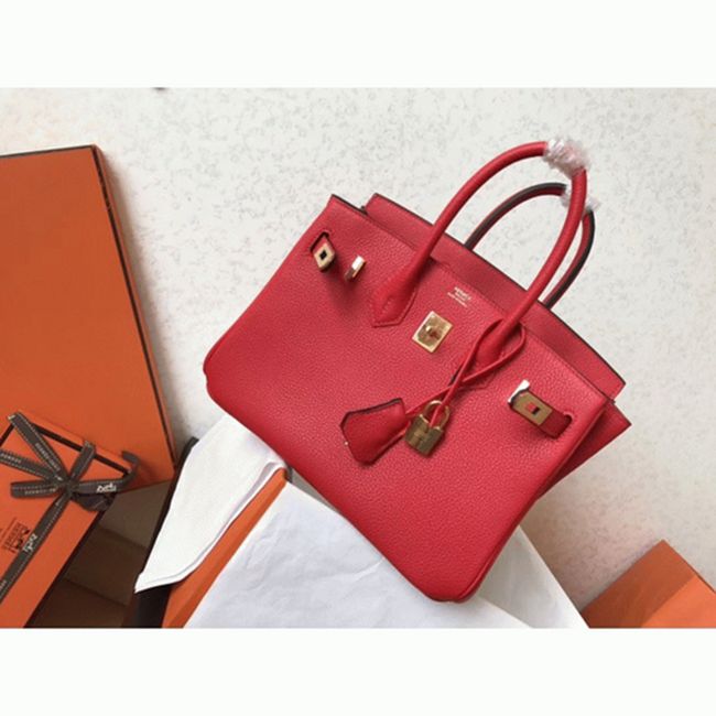 Red Hermes Birkin 25cm AAA Grade Knockoff angle 2