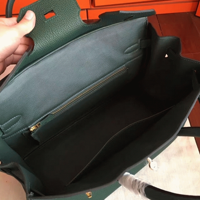 Vert Shade Replica Designer Hermes Birkin 35cm Tote angle 5