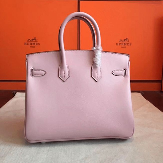 Hermes Birkin 25cm Knockoff in Rose Dragee angle 5