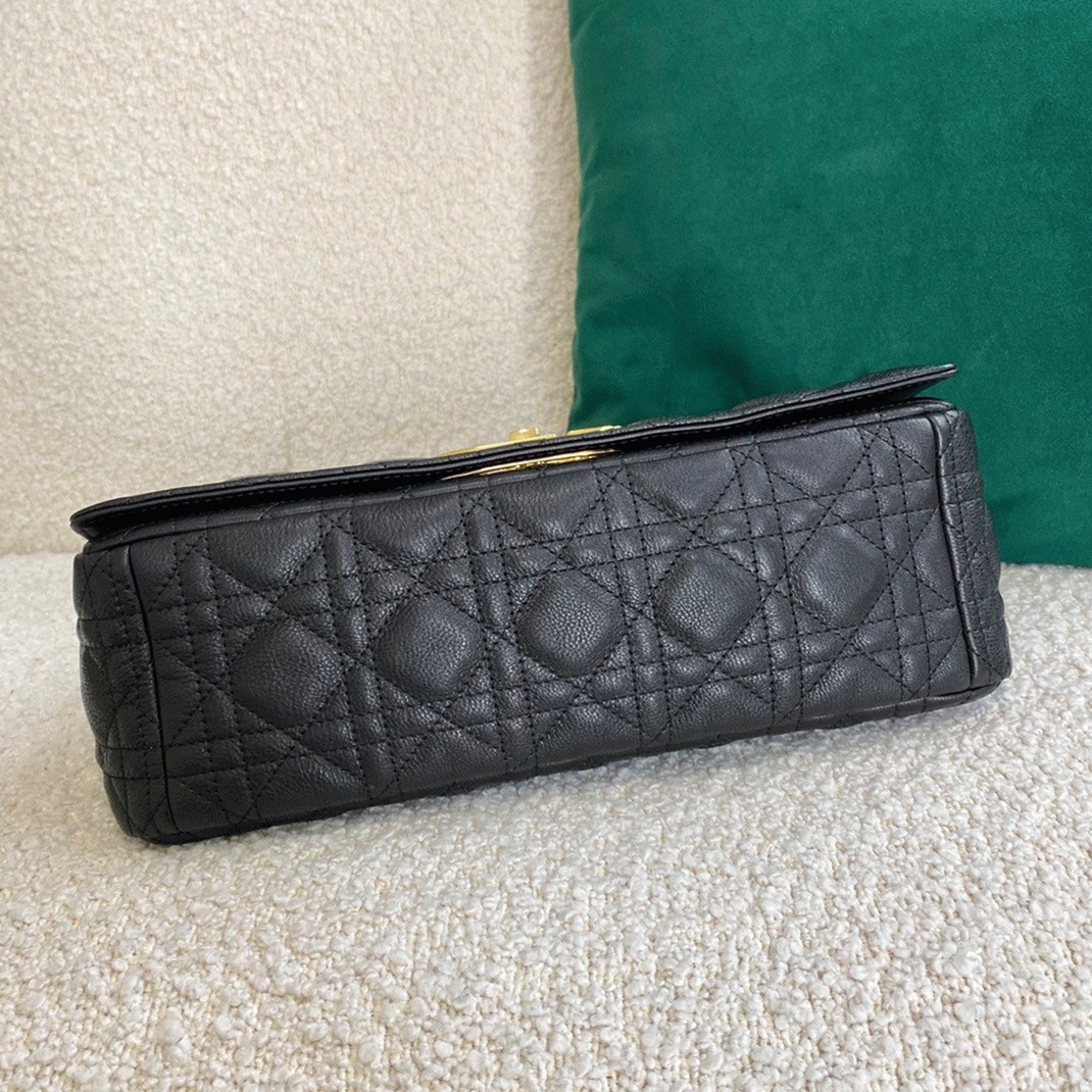 Dior Caro Large Bag Fake in Black angle 3