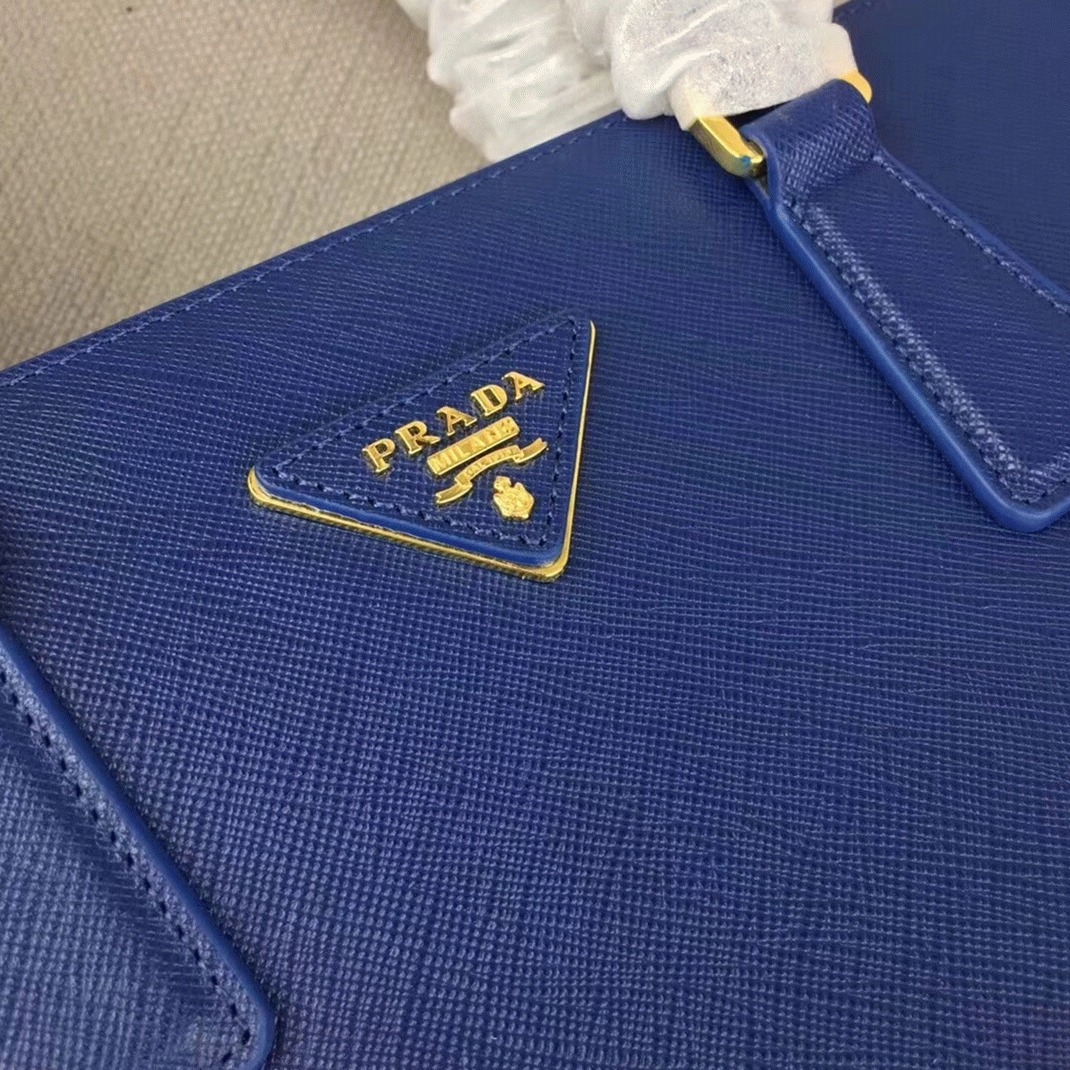 Blue Prada Galleria Large Bag Replica angle 4