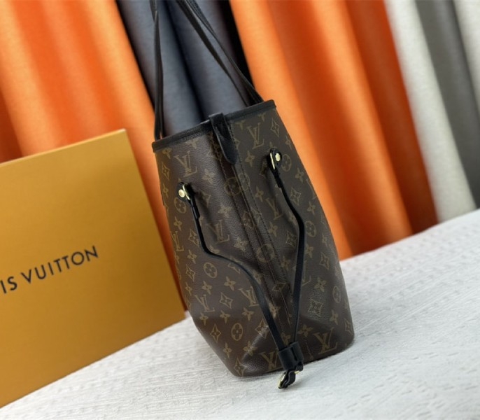 Louis Vuitton Neverfull Bandouliere Inside Out MM Tote In Monogram Canvas And Black Leather angle 4