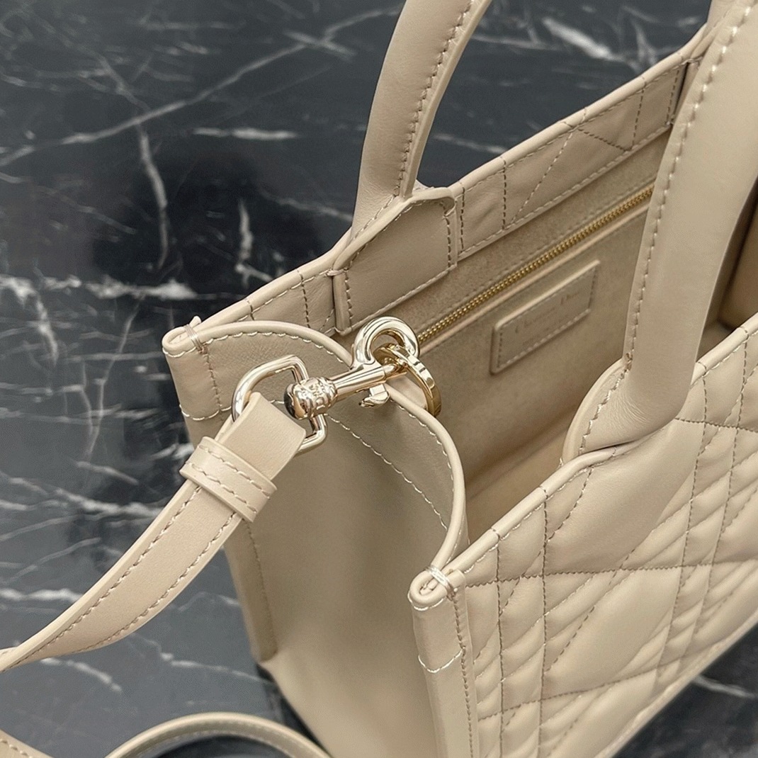 Dior Small Book Tote Bag Replica with Strap in Beige angle 5