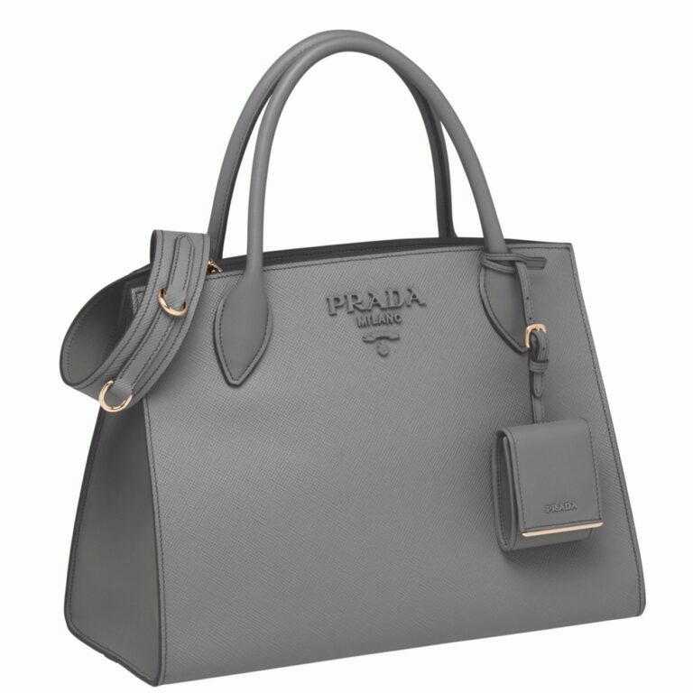 Grey Prada Monochrome Medium Bag Replica