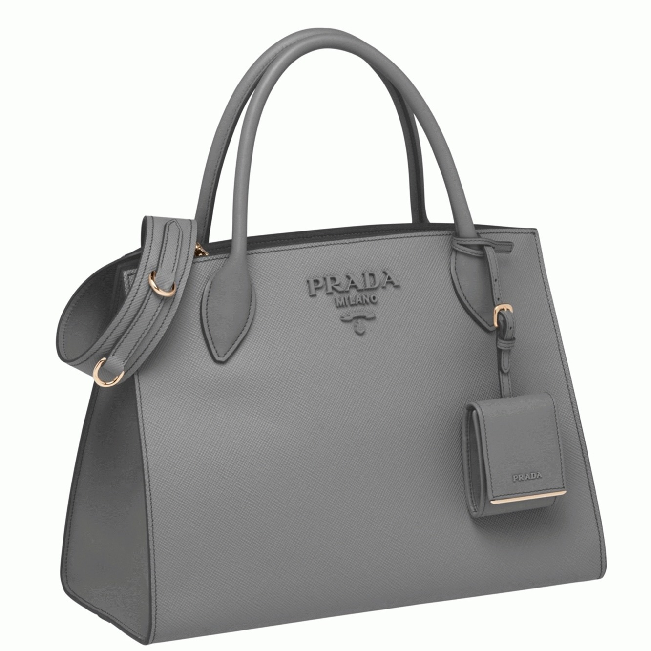 Grey Prada Monochrome Medium Bag Replica