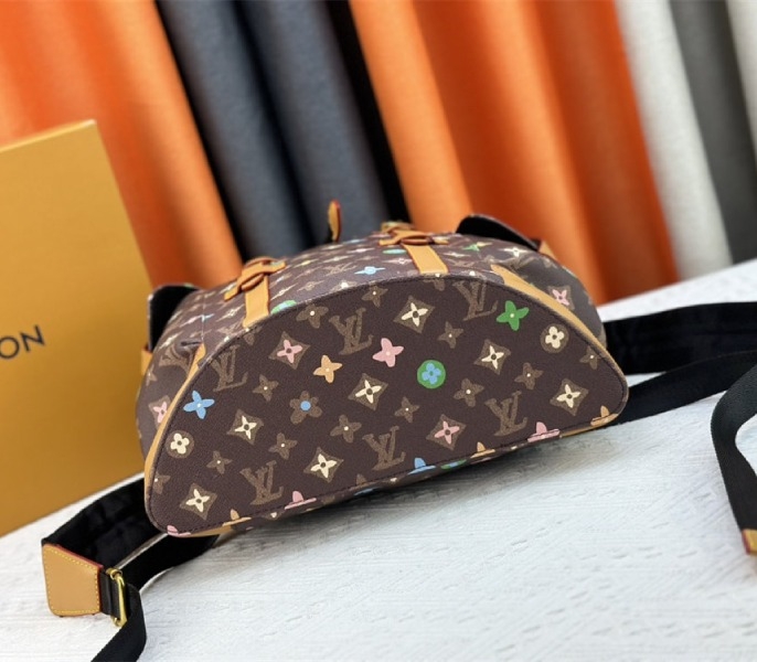 Louis Vuitton Monogram Craggy Christopher MM Backpack In Chocolate angle 5