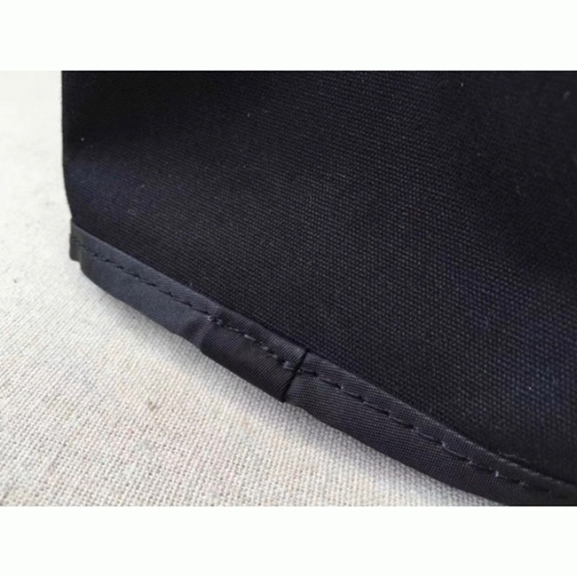 Black Canvas Fake Luxury Hermes Cabag Elan Stylish Tote angle 2