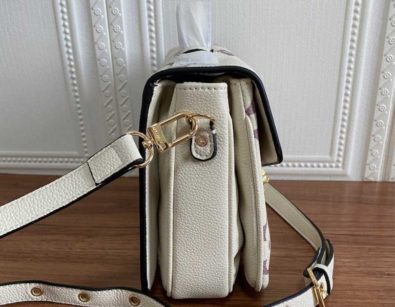 Louis Vuitton Bicolor Monogram Empreinte Metis Bag In Cream And Bois De Rose Pink angle 5