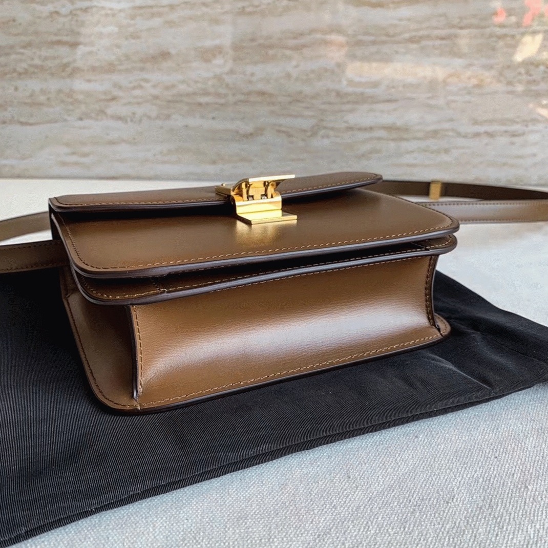 Top Quality Knockoff Celine Classic Box Teen Bag In Camel angle 5