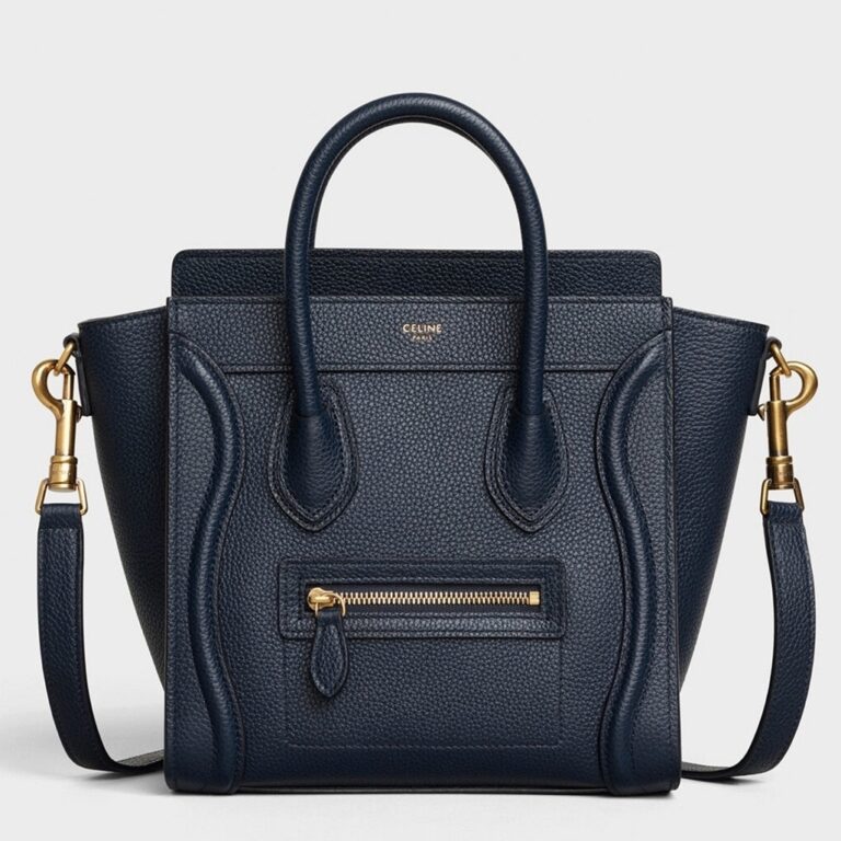 Celine Nano Luggage Tote Bag Imitation in Navy Blue