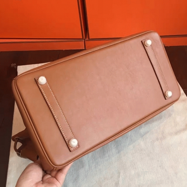 Gold Hermes Birkin 35cm Knockoff from Designer Collection angle 5