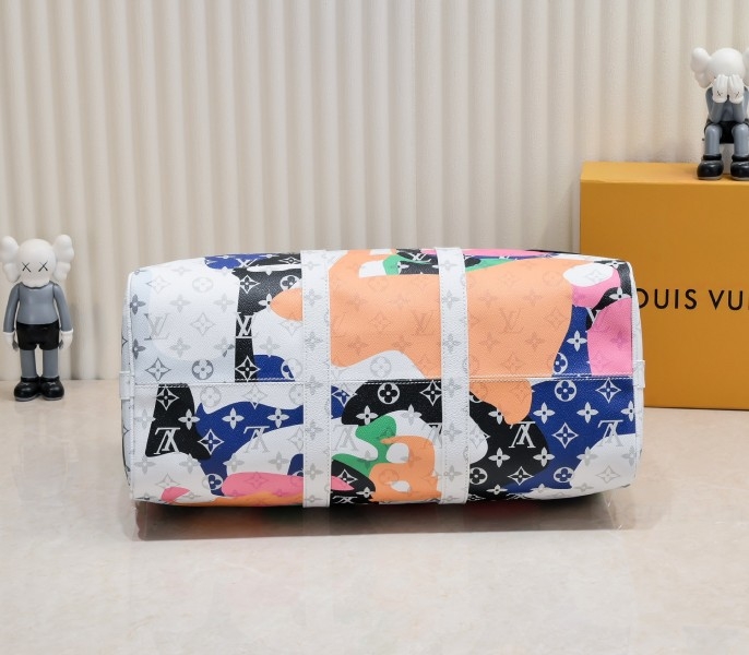 LV J Hope X Keepall Bandoulière 45 Multicolor In Two Eyes Patches angle 4