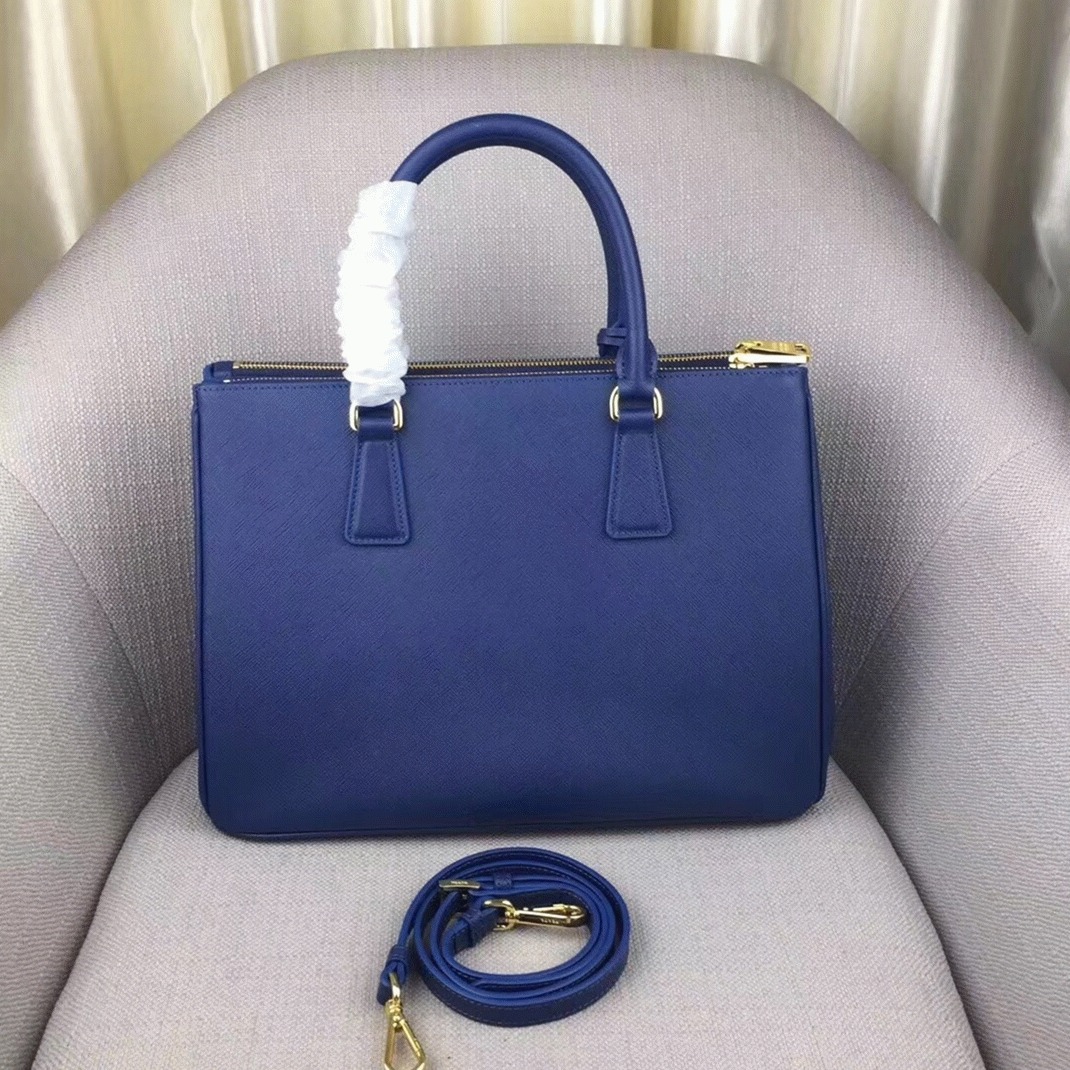 Blue Prada Galleria Large Bag Replica angle 5