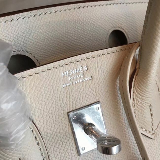 Beige Hermes Birkin 25cm Affordable Copy angle 5