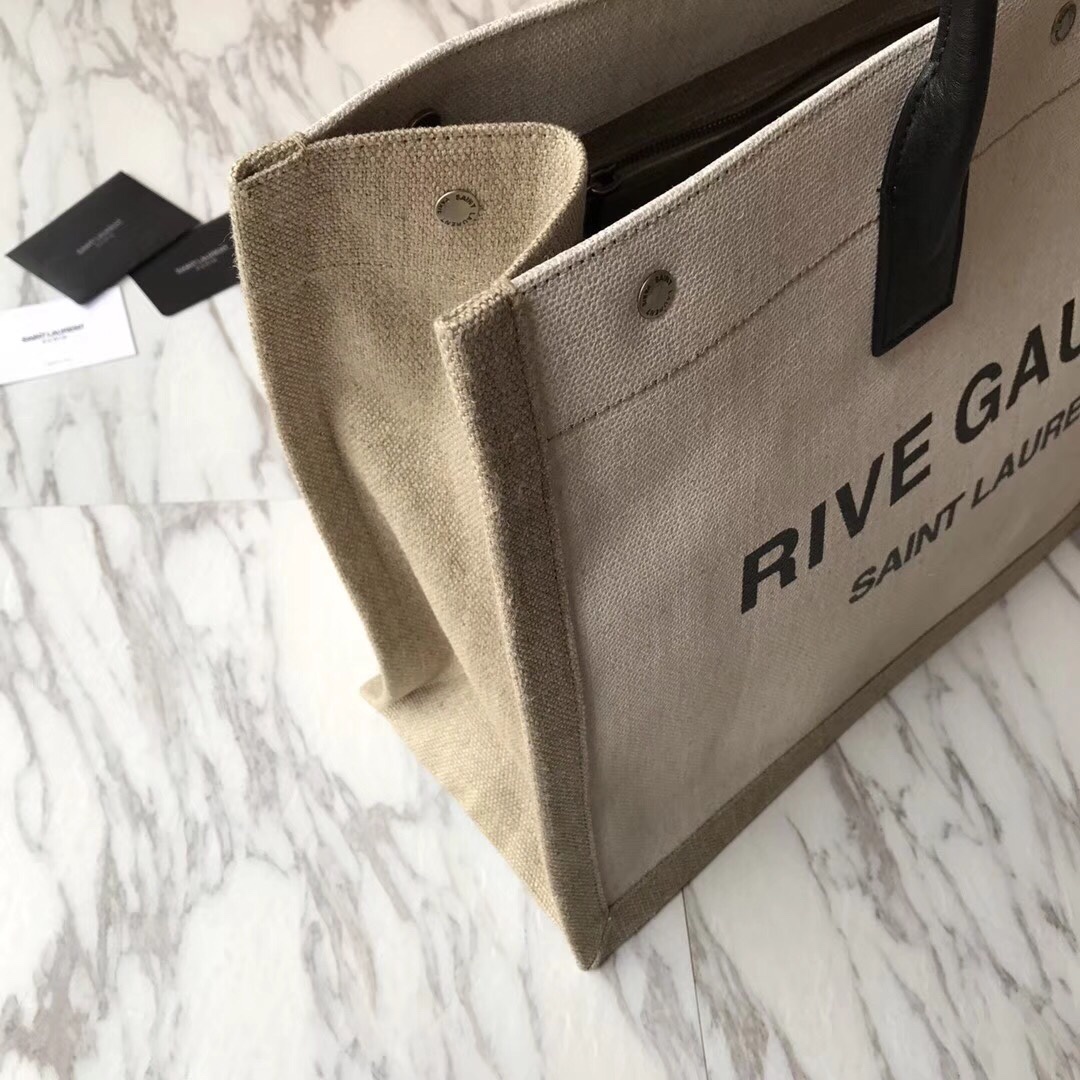 RIVE GAUCHE TOTE BAG IN CANVAS angle 4