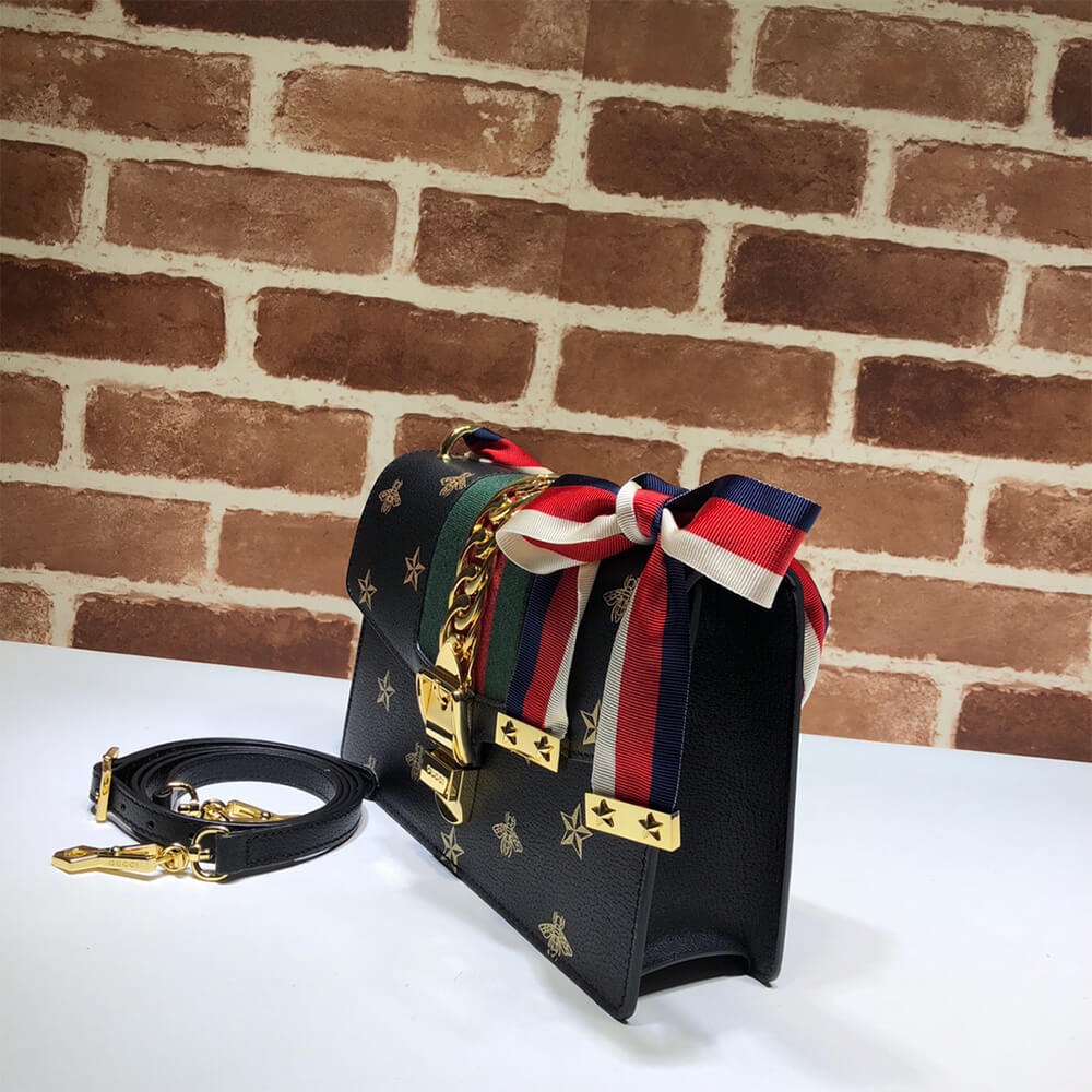 GG Sylvie Bee Star small shoulder bag angle 3