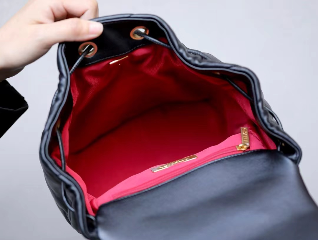 Chanel Lambskin Backpack angle 3