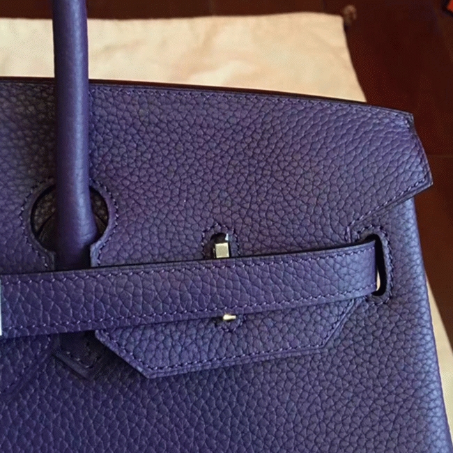 Iris Tone Faux Hermes Birkin 35CM Designer Handbag angle 5