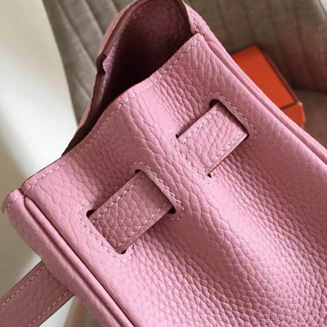 Pink Clemence Replica Hermes Kelly Retourne 28cm Feminine Handbag angle 2