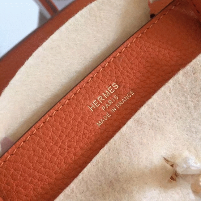Orange Hermes Birkin 35cm Deluxe Knockoff Tote angle 5