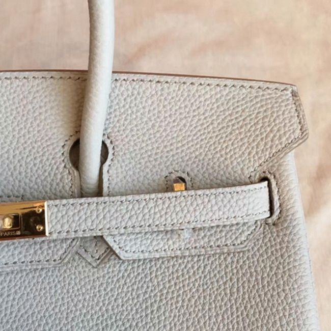 Pearl Grey Knockoff Designer Hermes Birkin 30cm Bag angle 4