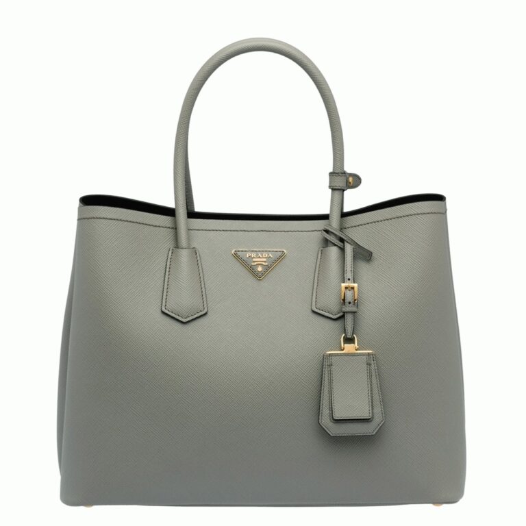 Grey Prada Double Medium Tote Bag Replica