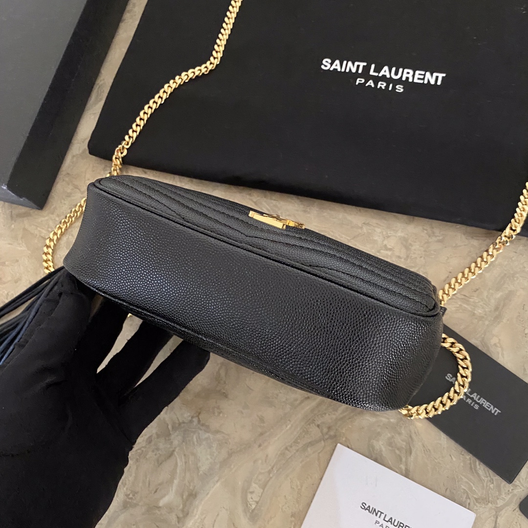 YSL Mini Lou Quilted Leather Camera Bag angle 5