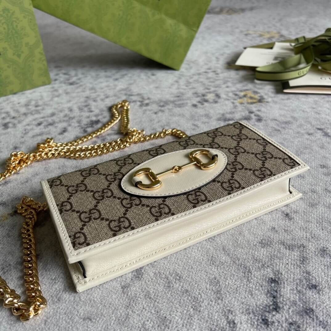Gucci Horse Buckle 1955 Chain Wallet angle 5