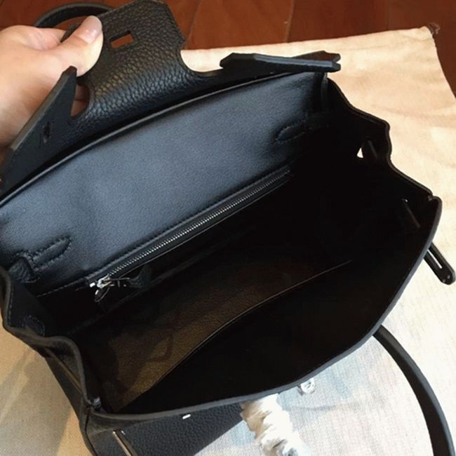 Classic Black Hermes Birkin 25cm Luxury Replica angle 3