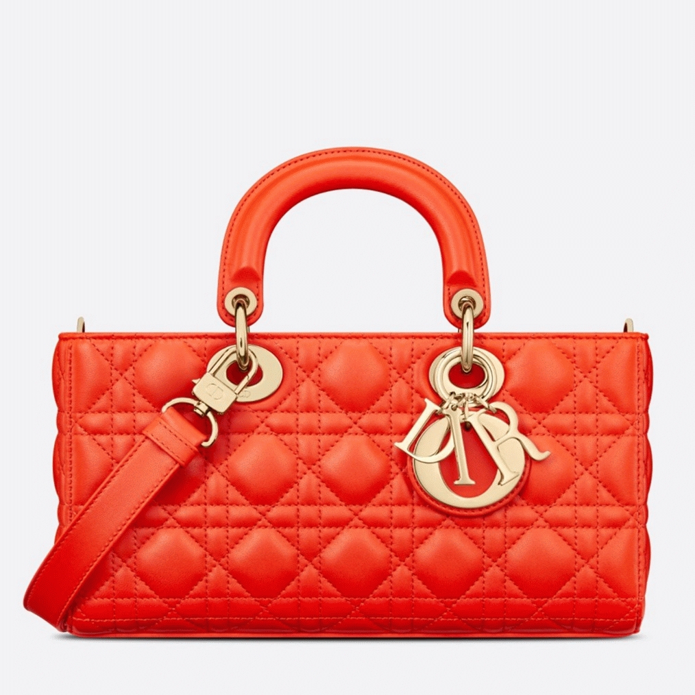 Dior Lady D-Joy Medium Bag Replica in Orange