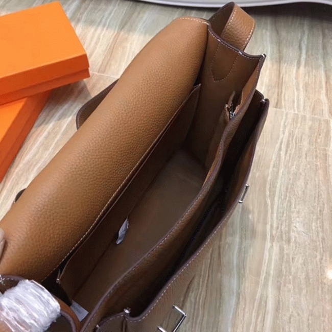 Brown Fake Designer Hermes Steve Messenger Bag angle 5