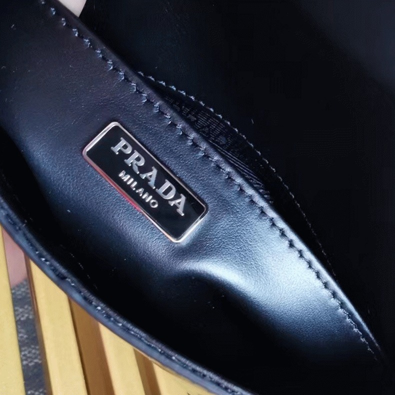 Black Prada Cleo Flap Bag Top Replica angle 4