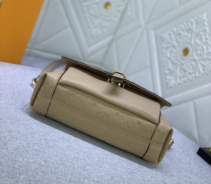 Louis Vuitton Monogram Empreinte Leather Blanche BB Handbag In Beige angle 5