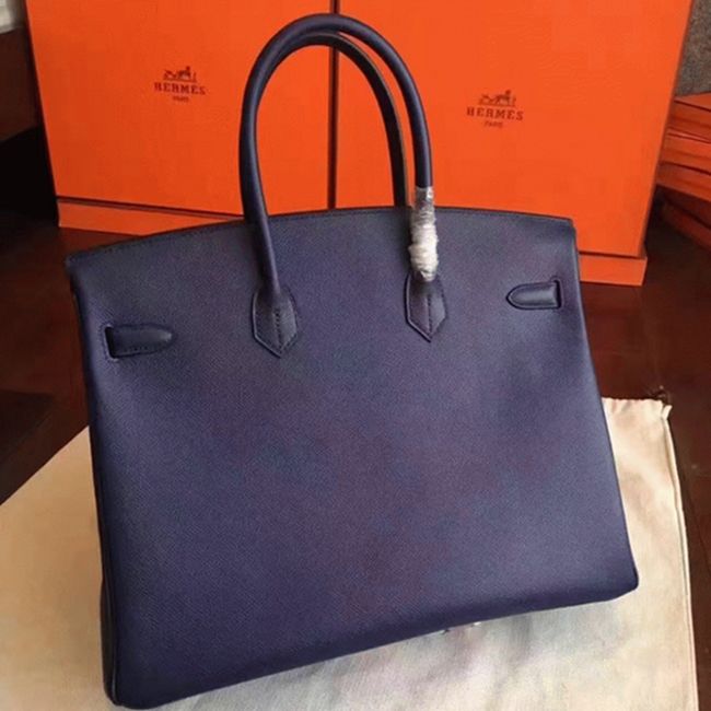 Sapphire Hermes Birkin 30cm Replica Copy Handbag angle 5