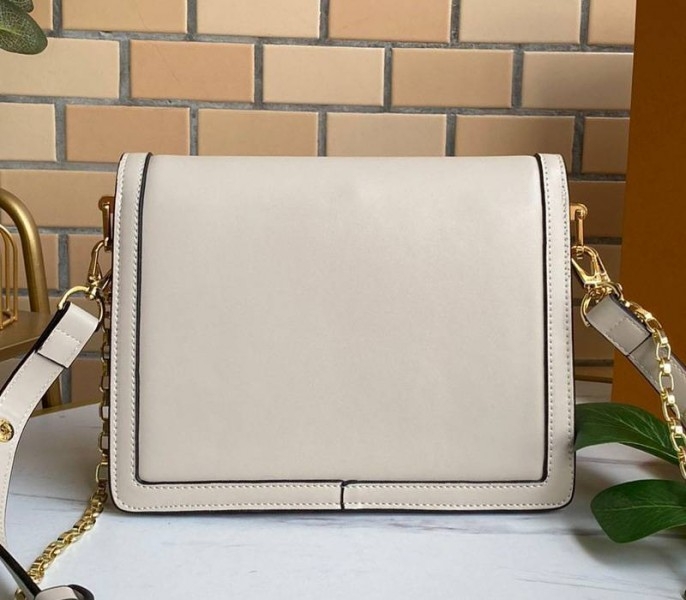Louis Vuitton Dauphine Lugano MM Bag In Galet Gray angle 3