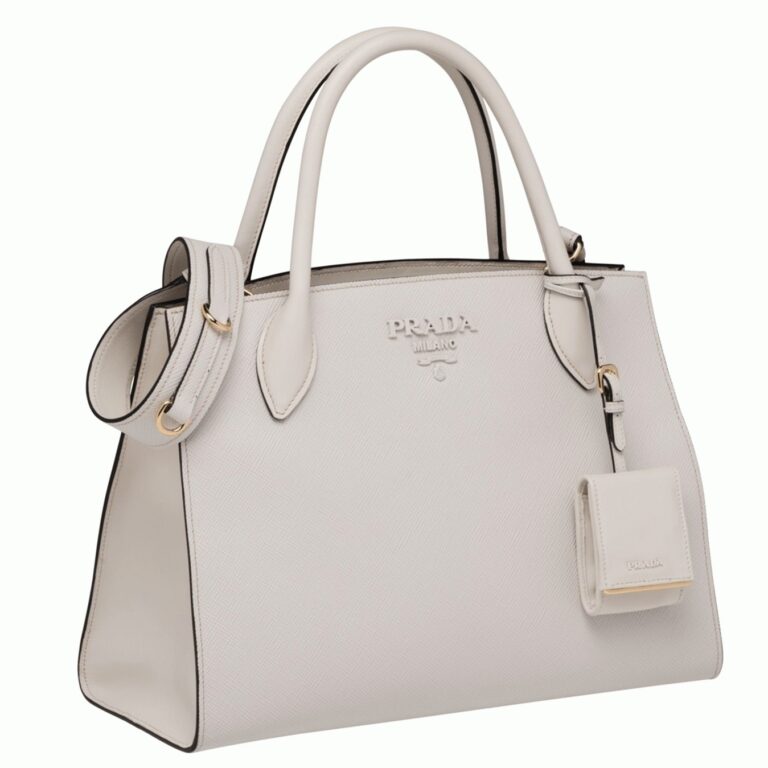 Prada Monochrome Medium Bag Fake in White