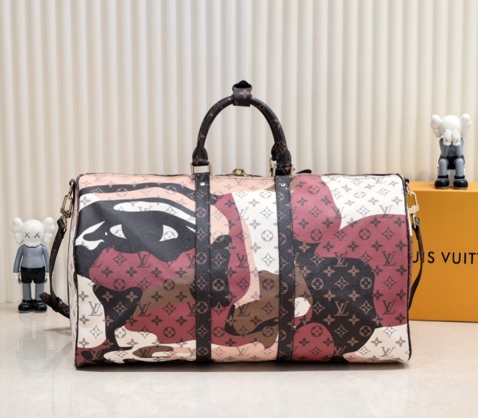 LV J Hope X Keepall 55 Brown In Two Eyes Patches angle 4