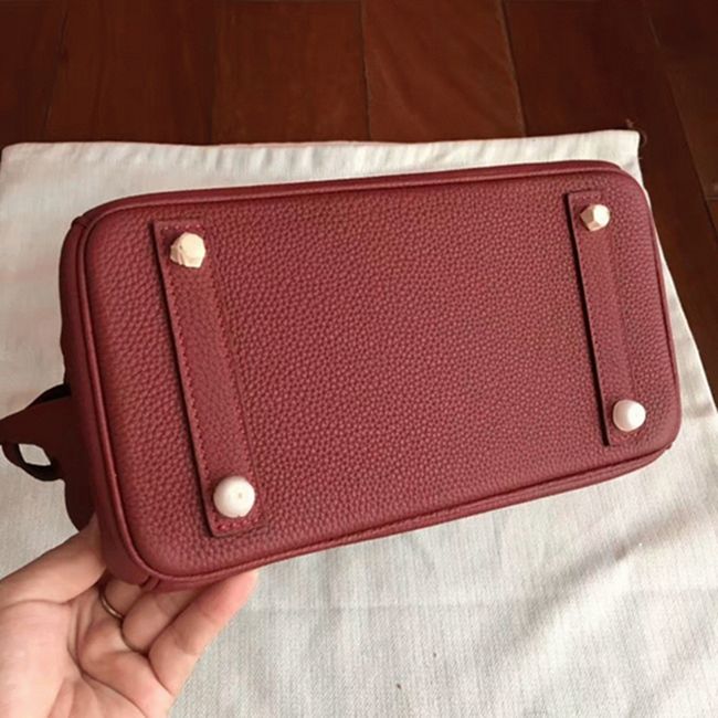 Bordeaux Hermes Birkin 25cm Faux Quality Replica angle 5